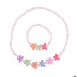 Best deal 🎉 Butterfly Beaded Necklace & Bracelet Sets - 24 Pc. 🌟