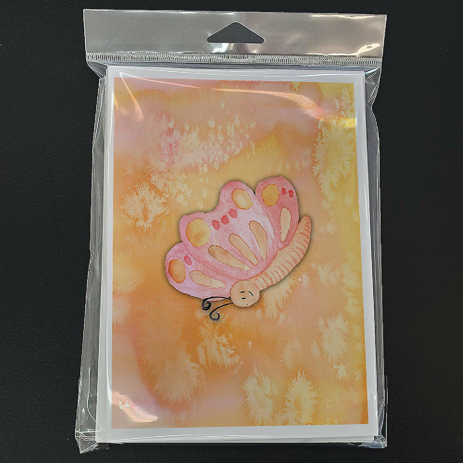 Promo π Caroline's Treasures Butterfly Watercolor Greeting Cards and Envelopes Pack of 8, 7 x 5, Insects π - Image 3