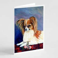 Top 10 🛒 Caroline's Treasures Papillon Rose and Butterfly Greeting Cards and Envelopes Pack of 8, 7 x 5, Insects 🎁