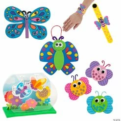 Cheapest 😀 Fluttering Butterflies Craft Kit Assortment - Makes 60 🔥
