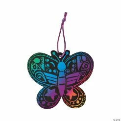 Hot Sale 🔥 Magic Color Scratch Butterfly Ornaments - 24 Pc. 🎁