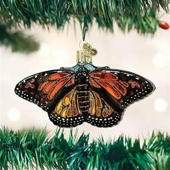 Budget 👏 Old World 🎄 Christmas 12475 Glass Blown Monarch Butterfly Ornament 🥰